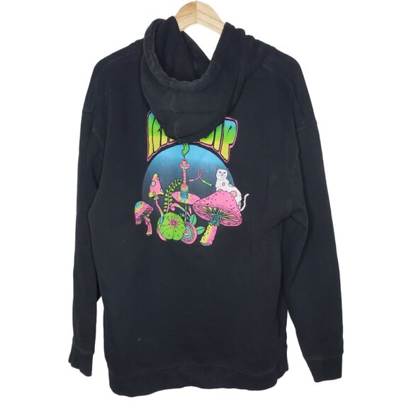 Ripndip Other - Rip'N Dip Sz XL Black Psychedelic Mushroom Graphic Hoodie, Sweater (1511)